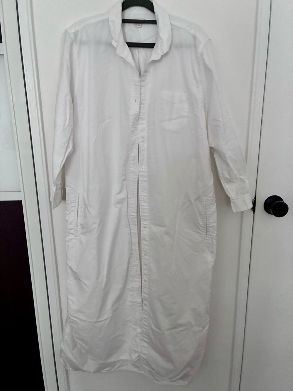 GAP White Maxi Shirt Dress